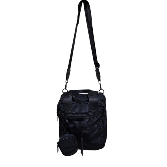 Madden NYC Women's Multi Pocket Convertible Backpack With Pouch Black - Picture 1 of 11